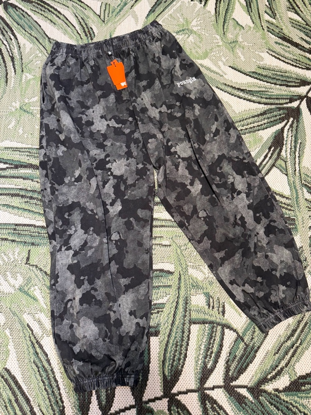YoungLA Camo Pump Cover Joggers Metallic Gray Drawstring Pants Size Large NEW